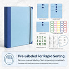 The Life Book Document Organizer with Pre Labels, Family Emergency Planner, End of Life Important Documents Binder, Portable Paper File Folio for Medical Legal Financial Household Paperwork
