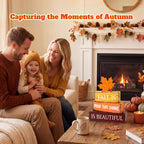 4 Pcs Fall Wooden Decor, Fall Table Decorations Gifts for Home A-Beautiful for Fall