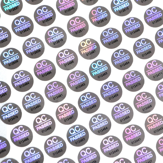2100pcs QC Passed Tamper Proof Stickers High Security Hologram Labels Warranty Void Seal with Unique Serial Number 0.4 inch Silver-2100pcs