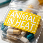 500 Pcs Animal in Heat Veterinary Labels 1x2 Inch – Estrus Cycle Tracking Stickers for Vet Clinics, Kennels & Breeding Farms – Heat Detection Monitoring Supplies