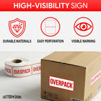 500pcs Overpack Stickers for Shipping Receiving