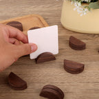 Tinoaly 30pcs Wooden Table Number Stands(Brown, White)