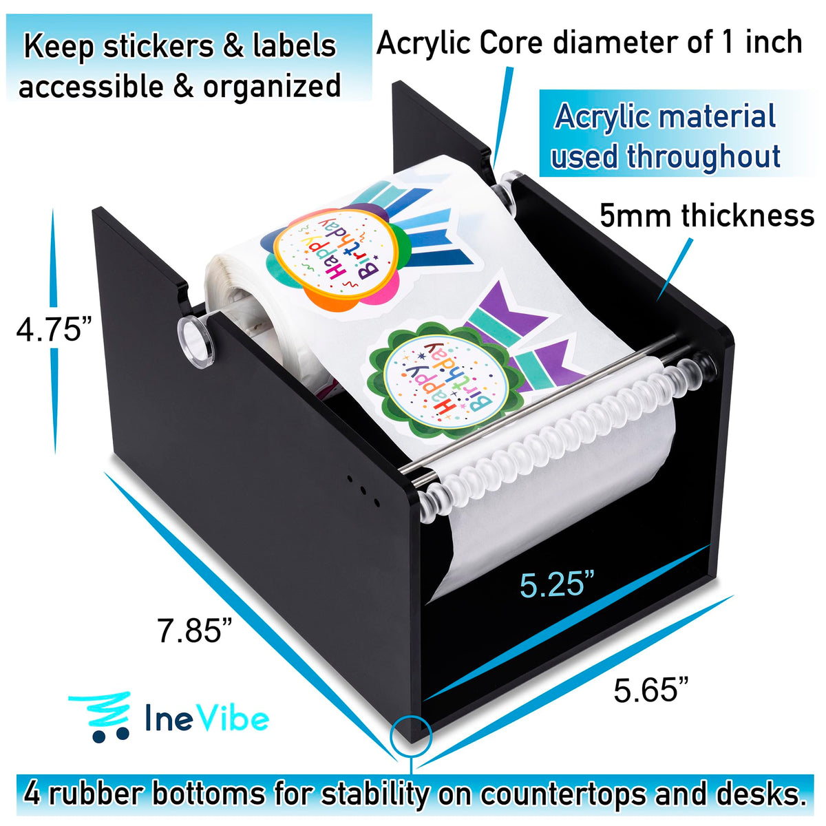 IneVibe Manual Label Sticker Dispenser for Rolls of Stickers 1
