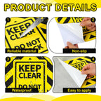 Marspark 3 Pack Keep Clear Do Not Block Sign 12x9'' 0.93mm Thick