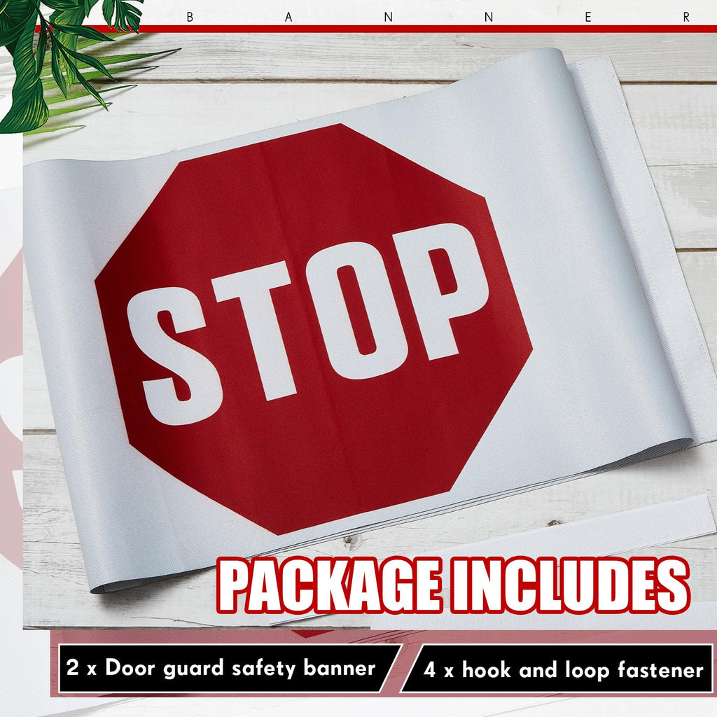 Peryiter 2 Pcs Door Stop Banner 50x12 Inch Do Not Enter Sign Bedroom