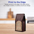Avery® Kraft Brown Arched Labels, Sure Feed® Technology, 3" x 2.25", 135 Kraft Brown Labels, Print-to-The-Edge, Laser/Inkjet Printable 135 labels