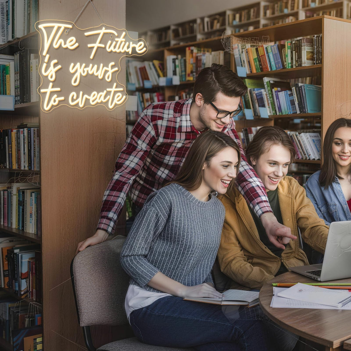 Horseneon The Future Is Yours To Create Neon Sign White Classroom Decor