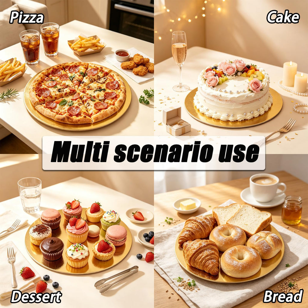 4pcs 12 Inch Round Gold Cake Boards 12inch