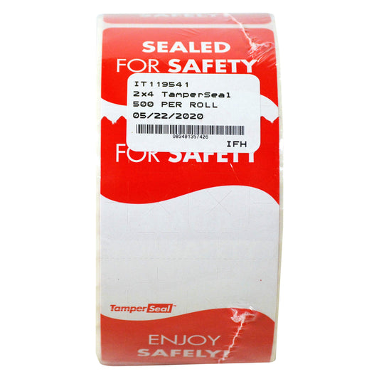 DayMark Safety Systems - IT119541 TamperSeal Tamper-Evident 2" x 4" Writable Delivery Label (Roll of 500) Red/White 500 Count (Pack of 1)