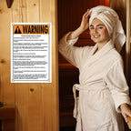 2 Pack Sauna Room Regulations Warning Signs