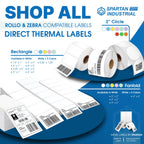 4" X 3" Direct Thermal Fanfold Labels (1000 Count, 1 Stack) 4" X 3"
