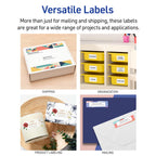Avery Half-Sheet Printable Shipping Labels, 5.5" x 8.5" Customizable Stickers, White, 50 Blank Mailing Labels, Great for Mailing, Shipping, Organizing, and More (8126) 50 Count