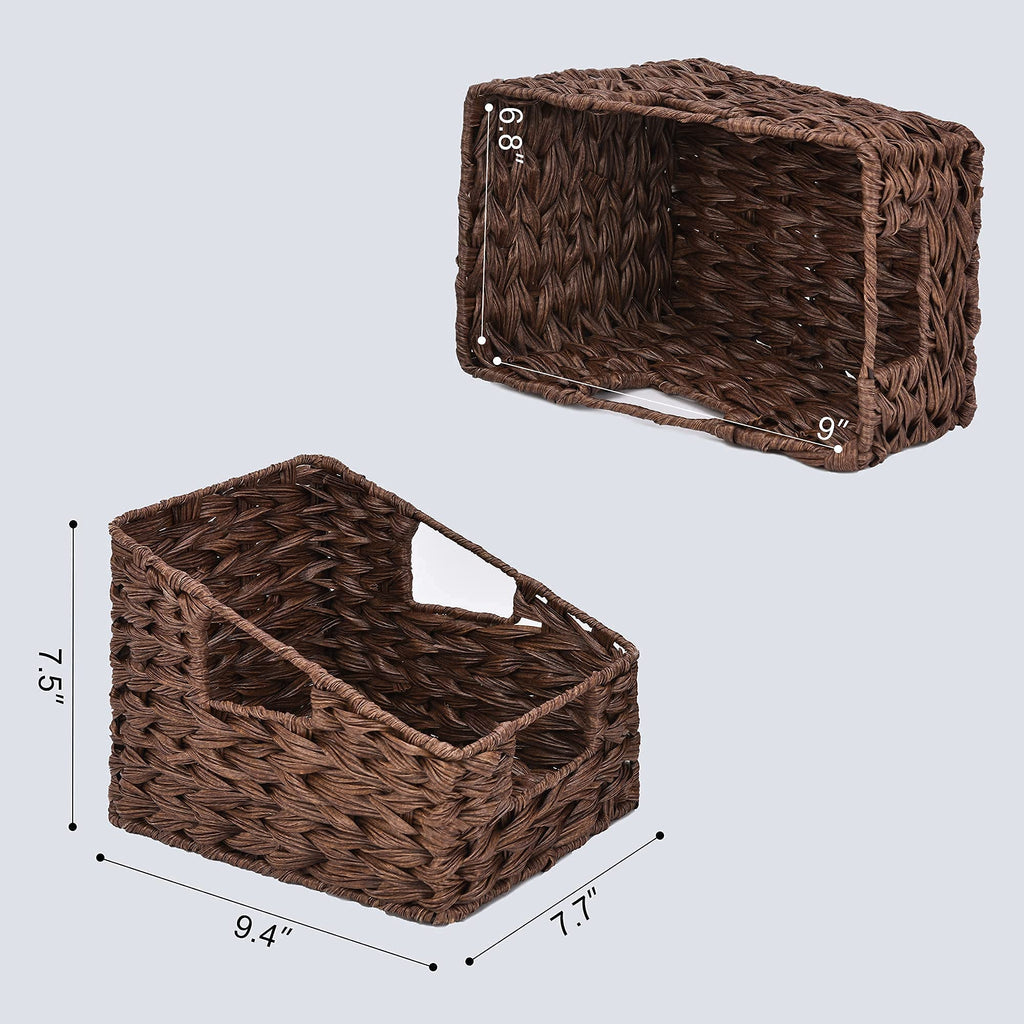 GRANNY SAYS Bundle of 2-Pack Wicker Baskets & 2-Pack Wicker Shelf Baskets