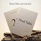 Wedding Table Numbers 1-20, Double-Sided Cards, Embossed Details