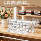 Adjustable Label Dispenser, 9 Disks Acrylic Roll Sticker Dispenser