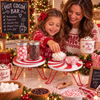 FillTouch 2 Pcs Christmas Hot Chocolate Bar Stand for Drink Station Decor
