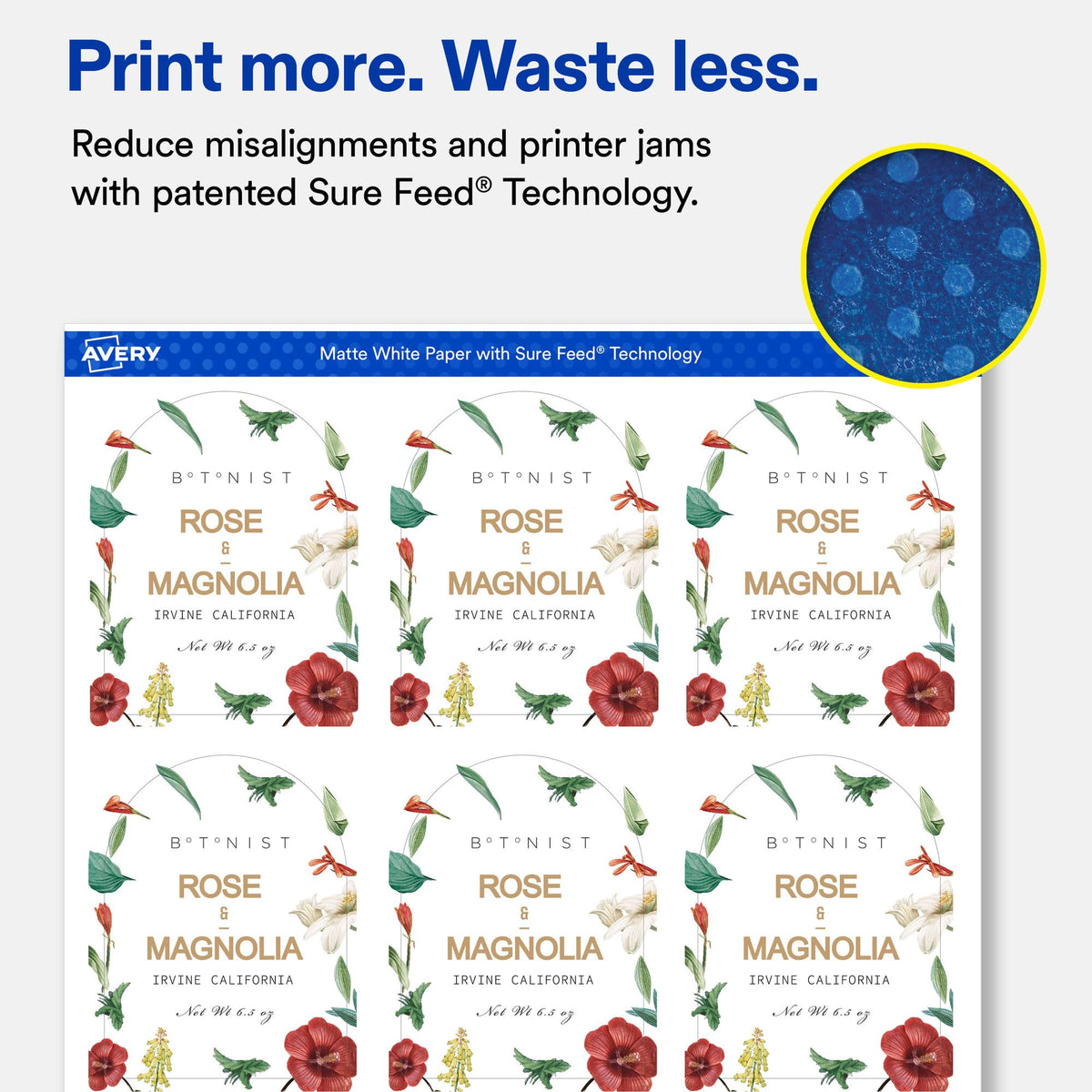 Avery® Matte White Arched Labels, 3" x 2.25", 225 Total 225 labels