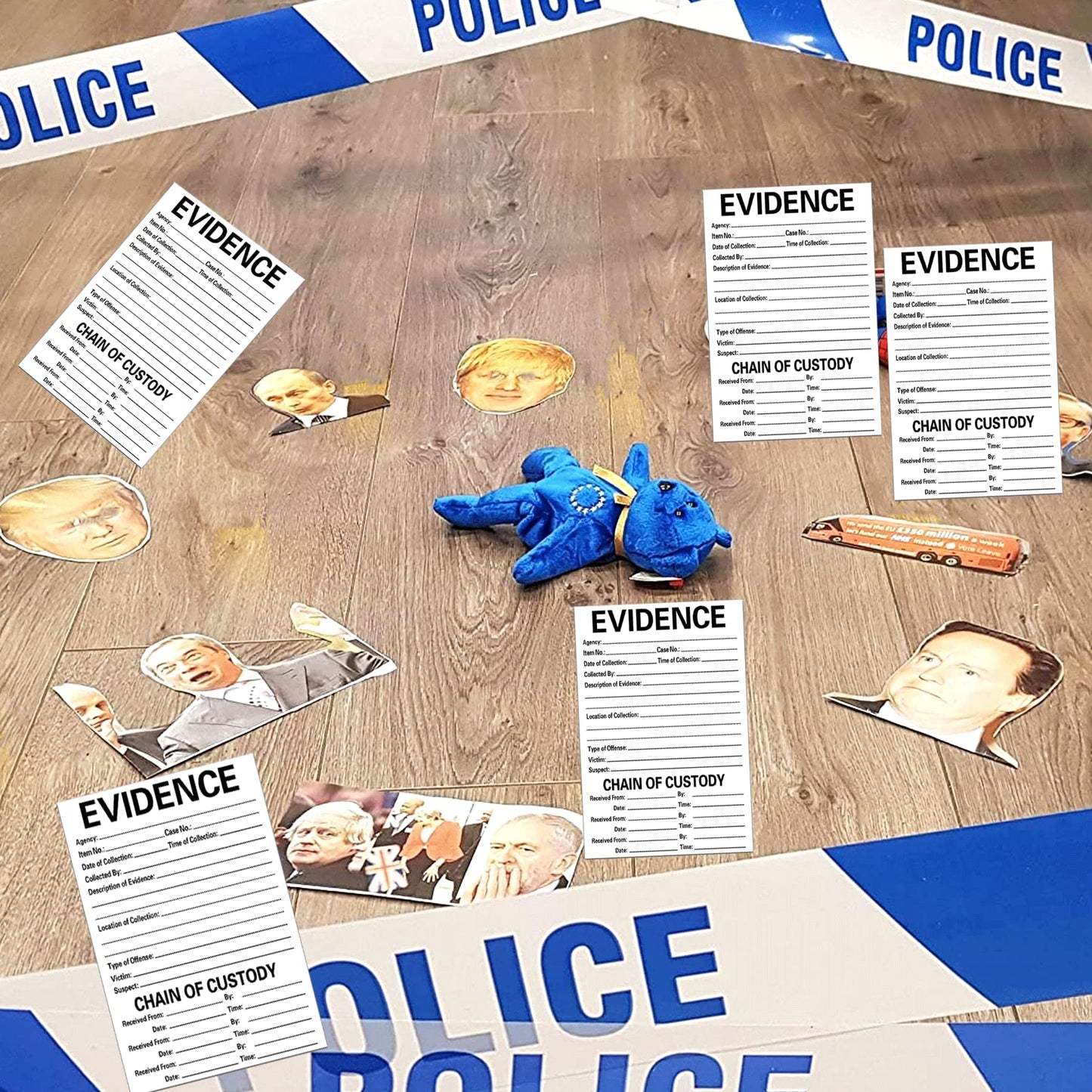 Adhesive Evidence Label 4 X 6 Inches - Stick on Evidence Stickers 100 Evidence Labels Per Pack For Forensics Class,Theme Birthday Party 4x6 inch White