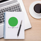 Green ChromaLabel 3-inch round removable color code dot stickers for warehouse inventory, high visibility, 100 labels per pack.