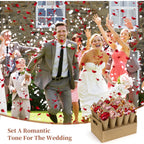 2 Set Wedding Paper Cone Stand Box, 2 Party Cardboard Cone Holders Trays of 20 Holes Each with 40 Kraft Cone Paper for Wedding, Party, Celebration, Decoration