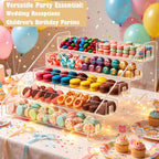 2 Pack 5 Tier Acrylic Cookie Display Stand, Clear Tiered Dessert Stand for Bakers Vendors, Professional Display Riser for Craft Fairs, Market Booths & Retail, Nail Polish Holder Organizer Farmers Markets, Parties and Dessert Tables