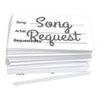 RXBC2011 Song request cards wedding reception guest interaction music table decoration pack of 100 White