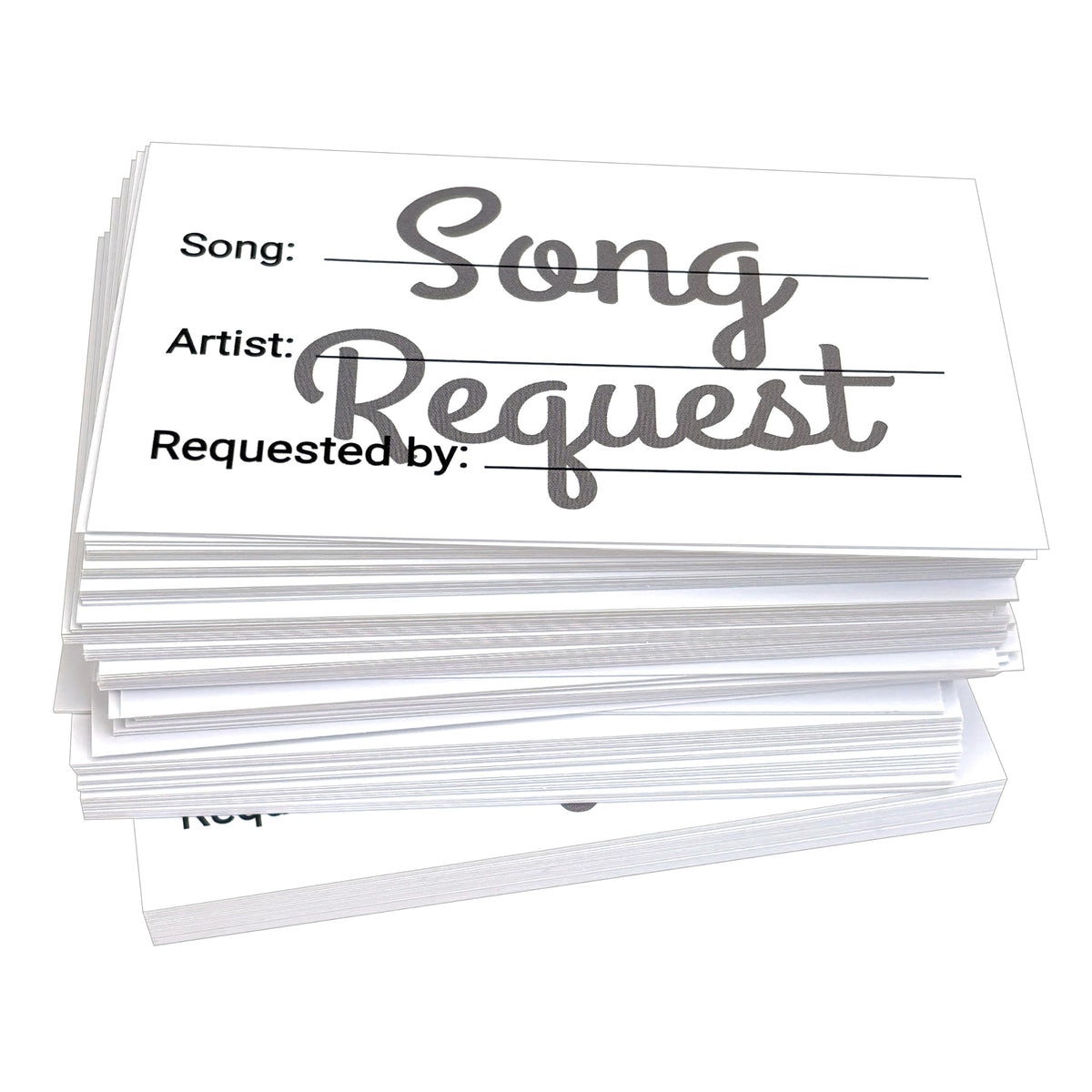 RXBC2011 Song request cards wedding reception guest interaction music table decoration pack of 100 White