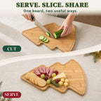 Christmas Tree Charcuterie Board and Cutting Board, 15.7 x 11.8 in