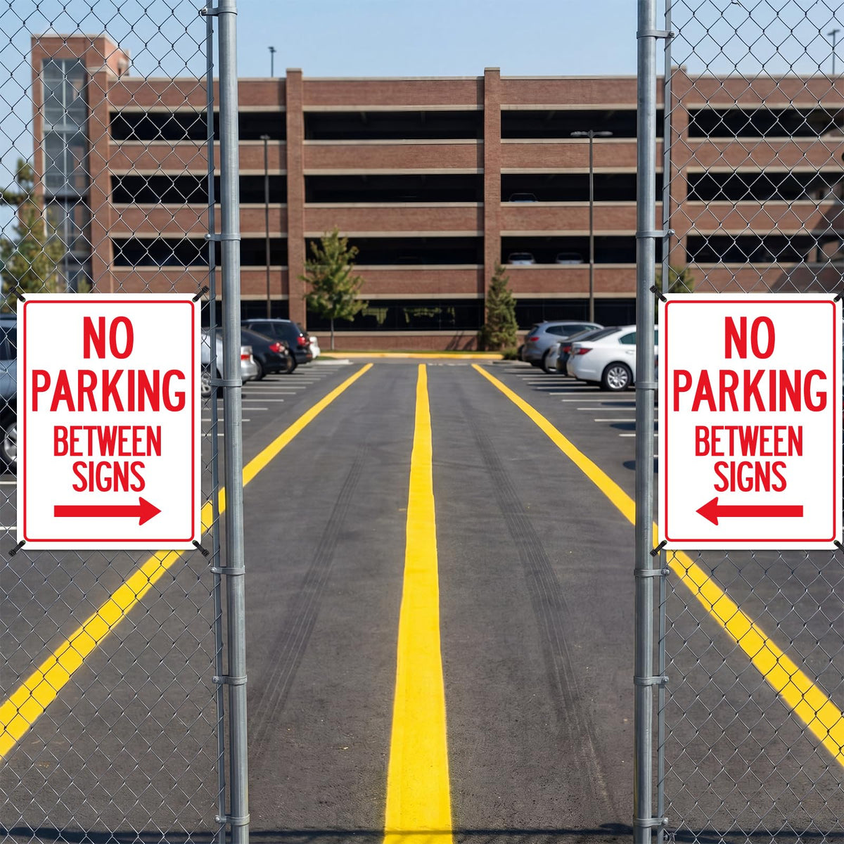 2 Pcs 10 x 14 Inch No Parking Between Signs