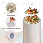 uxcell Set of 3 Cylinder Spandex Stand Cover Champagne-S/M/L