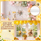 Xuhal 10 Pcs Acrylic Honeycomb Decorations, 5 Sizes Clear Hexagon Stands