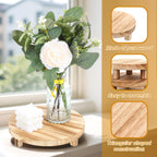 4 Pcs Wooden Risers Display Stands 5", 6", 7", 8", Brown