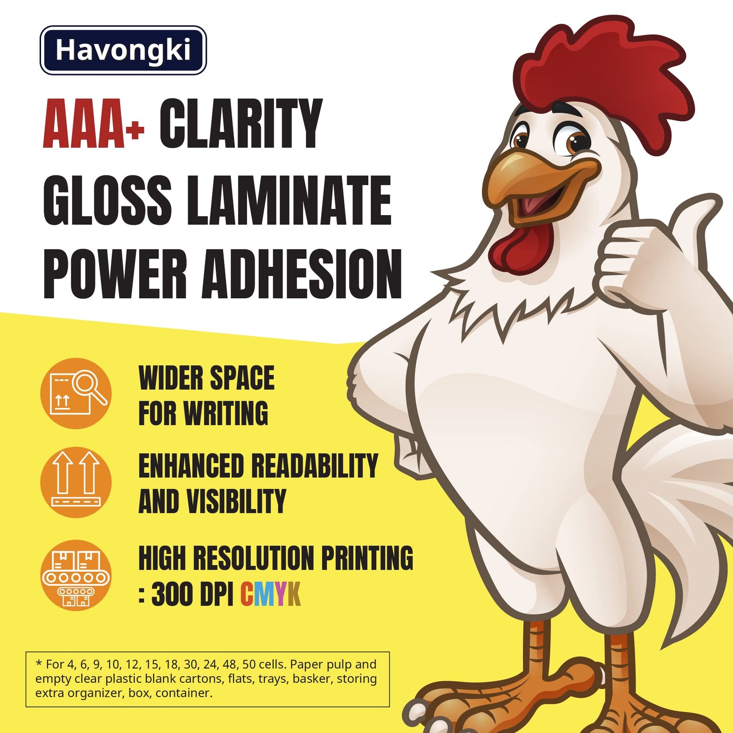 Havongki 200 Pack Premium Fresh Farm Eggs Handling Instructions Stickers Labels Care Accessories | Egg Blank Cartons 4 6 12 15 18 30 48 50 Count Basket Box Container Storing Extra Organizer -M11SS200