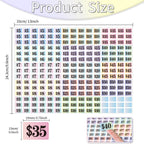 Starboling Garage Sale Stickers, 4050 Pcs 1/2" X 3/4" Yard Sale Price Labels, Rectangle Preprinted Price Labels for Flea Market Gradient Rectangle Big Price 1/2" X 3/4"