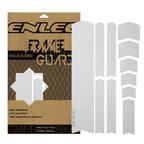 ENLEE Bike Frame Protection Tape, Non-Yellowing Transparent Bike Frame Protection Kit, Clear Honeycomb PVC Anti-Scratch Protector for MTB/Road/Gravel Bike' Top/Down Tube, Chain Guard, Fork, 11PCS Film-Transparent