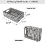 GRANNY SAYS Bundle of 3-Pack Nesting Wicker Baskets & 2-Pack Wicker Shelf Baskets