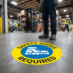 Yexiya 5 Pcs Safety Shoes Required Floor Sign