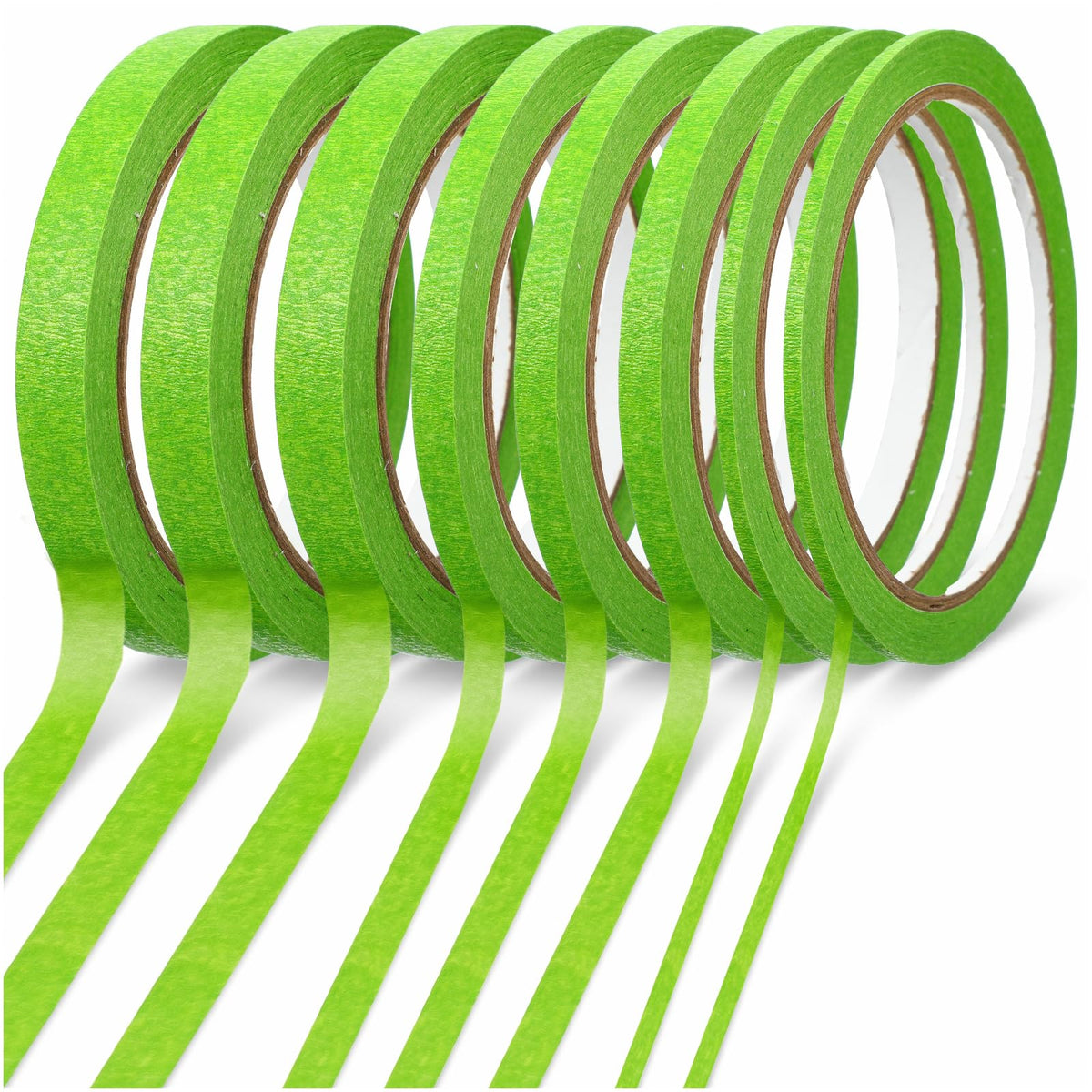 Ouligay 8 Rolls Pinstripe Tape Thin Pinstriping Tapes Painters Tapes Painting 1/8 1/4 1/2 inch Width Masking Tape Paint Pinstripe for DIY Art Projects