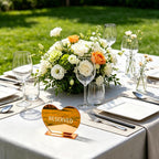 BLMHTWO 3pcs Rose Gold Heart Reserved Signs for Wedding Restaurant (3.94 * 5.5in)