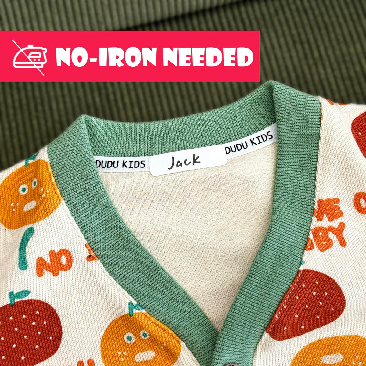 96 Pcs No-Iron Fabric Labels, and 100 Pcs Iron on Clothing Labels