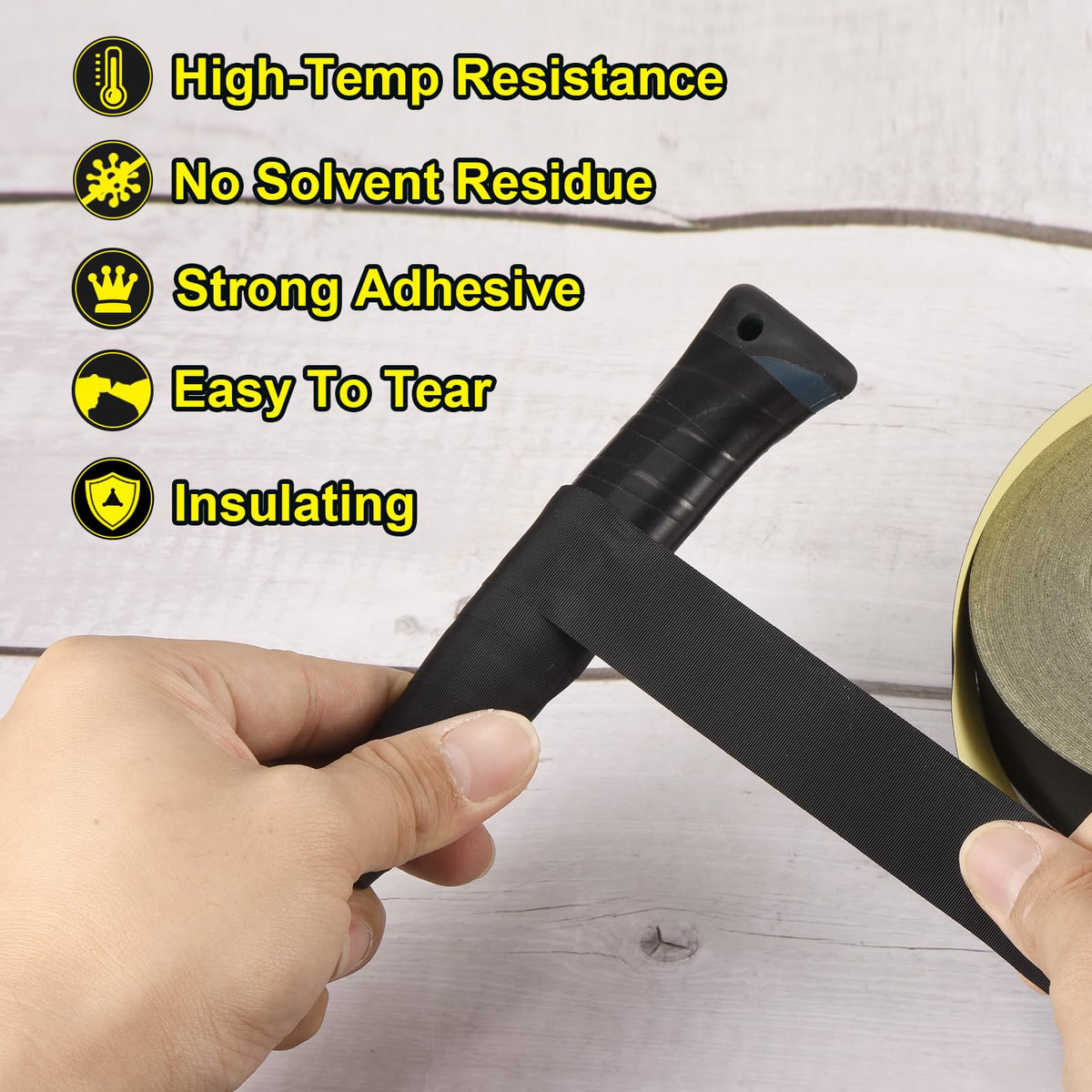 MECCANIXITY Insulating Acetate Roll Cloth Adhesive Tape, 0.5in x 98ft Black Electrical Heat Resistant Fabric Tape for Laptop Electric Automotive Guitar Repair Wire Harness 1