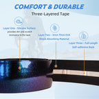 Road Bike Handlebar Tapes, Mirage Purple Bicycle Bar Tape with High Stain Resistance Silicone Surface, Shock Absorbing EVA Bike Grip Tapes for Handlebar (Set of 2, Purple)