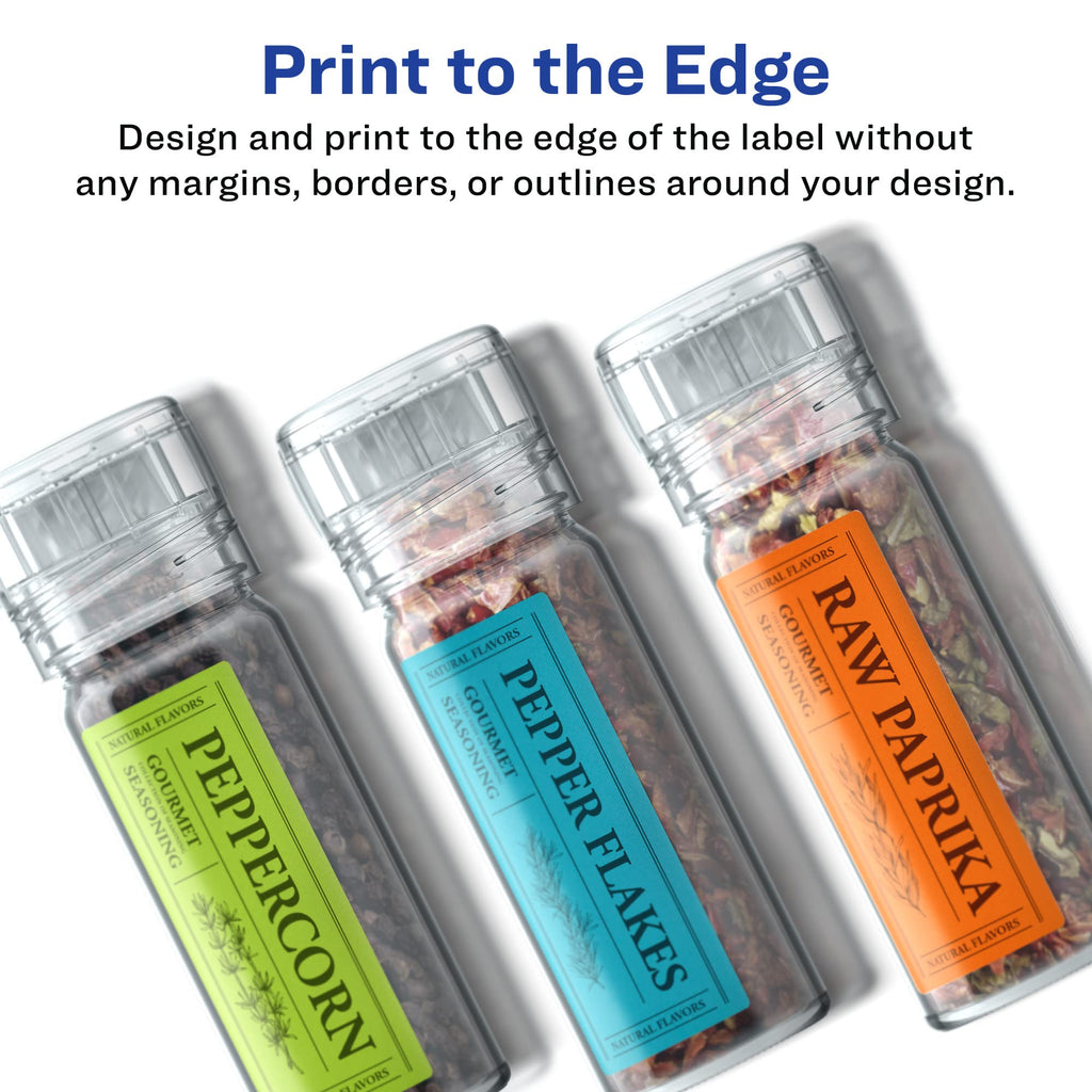 Avery Printable Durable White Rectangle Labels, Sure Feed Technology, 1" x 3", Print-to-the-Edge, Waterproof Labels, Laser & Pigment-Based Inkjet Compatible, 160 Total 160 labels