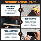 TITANPATCH PRO Waterproof Sealant Tape – Black 4" x20' – Stops Leaks Fast & Stays Sealed for 15+ Years – Sticks to RVs, Roofs, Pools, Boats, Gutters – Built for Harsh Weather (-40°F to 190°F) 4" x 20ft