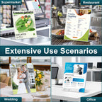 12 Pack Acrylic Sign Holder 8.5x11 Inches, Clear Plastic Table Paper Display Stand, L-Shape Vertical Menu Holder Stand, Clear Picture Photo Flyer Display Stand for Restaurants, Store, Office Desktop 12 Pack-L Shape-8.5X11