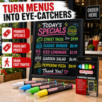 Chef Master Waterproof Markers, 5 Vibrant Colors, No Smudge, Rainproof