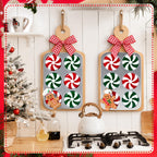 2 Pcs Gingerbread Cookie Tray Christmas Ornament Decoration