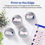 Avery Printable Durable White Rectangle Labels, Sure Feed Technology, 1" x 2", Print-to-the-Edge, Waterproof Labels, Laser & Pigment-Based Inkjet Compatible, 240 Total 240 labels