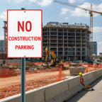 2 Pcs No Construction Parking Sign