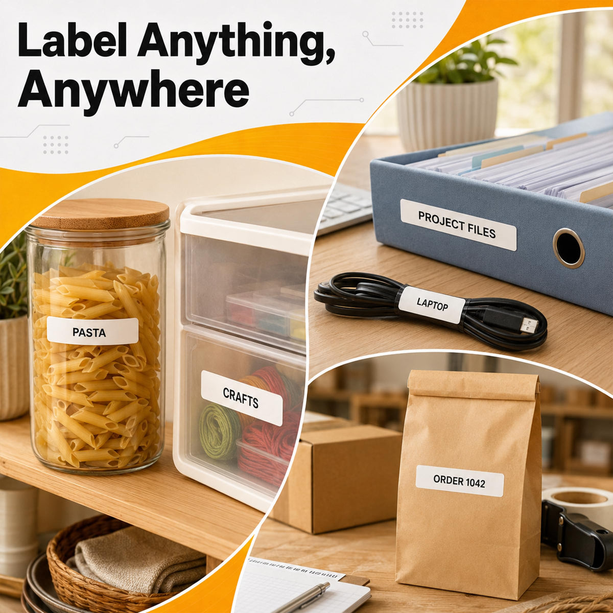 Thermal Labels, 2 Rolls, 180 White Sticker Labels, Inkless